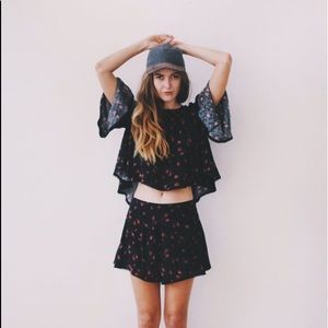 Free People 2 Piece floral set